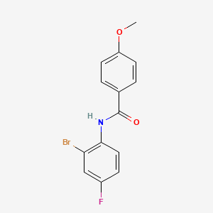 molecular formula C14H11BrFNO2 B3341692 N-(2-bromo-4-fluorophenyl)-4-methoxybenzamide CAS No. 1039869-80-1