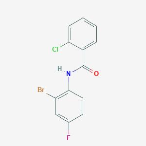 molecular formula C13H8BrClFNO B3341704 N-(2-bromo-4-fluorophenyl)-2-chlorobenzamide CAS No. 1039903-83-7