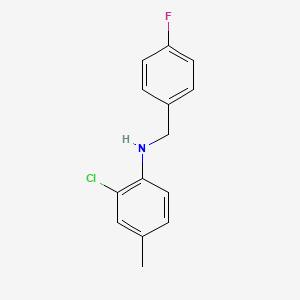 molecular formula C14H13ClFN B3341712 2-Chloro-N-(4-fluorobenzyl)-4-methylaniline CAS No. 1040018-75-4