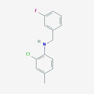 molecular formula C14H13ClFN B3341714 2-Chloro-N-(3-fluorobenzyl)-4-methylaniline CAS No. 1040019-02-0
