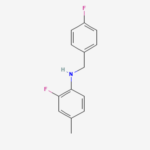 molecular formula C14H13F2N B3341726 2-Fluoro-N-(4-fluorobenzyl)-4-methylaniline CAS No. 1040049-60-2