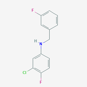 molecular formula C13H10ClF2N B3341753 3-Chloro-4-fluoro-N-(3-fluorobenzyl)aniline CAS No. 1040309-97-4
