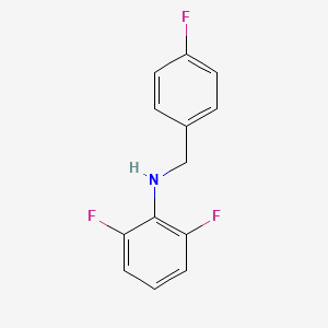 molecular formula C13H10F3N B3341757 2,6-Difluoro-N-(4-fluorobenzyl)aniline CAS No. 1040312-42-2