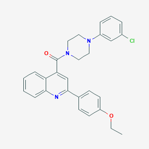 molecular formula C28H26ClN3O2 B334176 [4-(3-Chlorophenyl)piperazin-1-yl][2-(4-ethoxyphenyl)quinolin-4-yl]methanone 