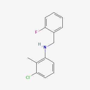molecular formula C14H13ClFN B3341762 3-Chloro-N-(2-fluorobenzyl)-2-methylaniline CAS No. 1040321-18-3