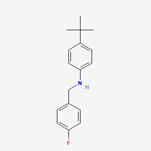 molecular formula C17H20FN B3341769 4-tert-Butyl-N-(4-fluorobenzyl)aniline CAS No. 1041549-32-9