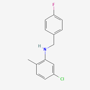 molecular formula C14H13ClFN B3341773 5-Chloro-N-(4-fluorobenzyl)-2-methylaniline CAS No. 1041586-19-9