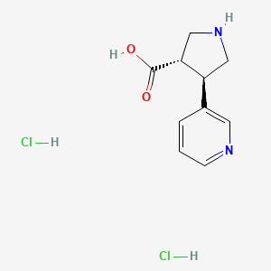 molecular formula C10H14Cl2N2O2 B3341809 (3S,4R)-4-(Pyridin-3-yl)pyrrolidine-3-carboxylic acid dihydrochloride CAS No. 1049739-96-9