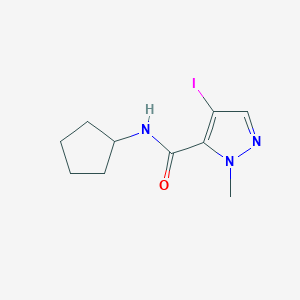 molecular formula C10H14IN3O B334181 N-cyclopentyl-4-iodo-1-methyl-1H-pyrazole-5-carboxamide 