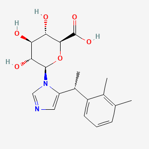 molecular formula C19H24N2O6 B3341829 1-Deoxy-1-(5-((1r)-1-(2,3-dimethylphenyl)ethyl)-1h-imidazol-1-yl)-beta-d-glucopyranuronic acid CAS No. 1061620-92-5