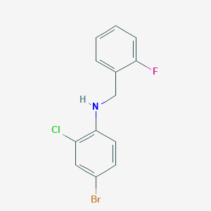 molecular formula C13H10BrClFN B3341903 4-Bromo-2-chloro-N-(2-fluorobenzyl)aniline CAS No. 1094533-17-1