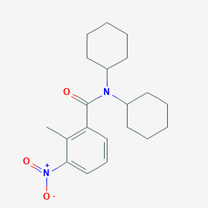 molecular formula C20H28N2O3 B334192 N,N-dicyclohexyl-2-methyl-3-nitrobenzamide 