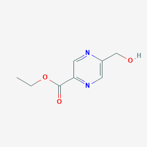 molecular formula C8H10N2O3 B3341927 5-Hydroxymethyl-pyrazine-2-carboxylic acid ethyl ester CAS No. 1131605-07-6