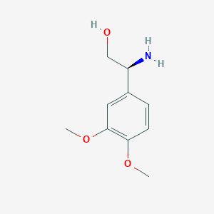 molecular formula C10H15NO3 B3341944 (S)-2-Amino-2-(3,4-dimethoxyphenyl)ethanol CAS No. 114673-69-7