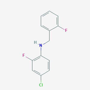 molecular formula C13H10ClF2N B3341966 4-Chloro-2-fluoro-N-(2-fluorobenzyl)aniline CAS No. 1152634-83-7