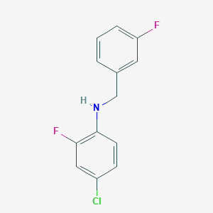 molecular formula C13H10ClF2N B3341969 4-Chloro-2-fluoro-N-(3-fluorobenzyl)aniline CAS No. 1152635-39-6