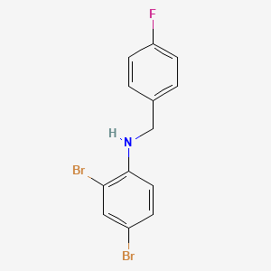 molecular formula C13H10Br2FN B3341975 2,4-Dibromo-N-(4-fluorobenzyl)aniline CAS No. 1152667-75-8