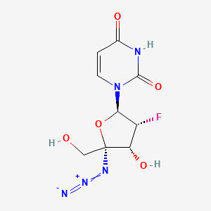 molecular formula C9H10FN5O5 B3341977 4'-C-azido-2'-deoxy-2'-fluoro-uridine CAS No. 1158728-80-3