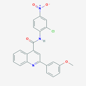 molecular formula C23H16ClN3O4 B334198 N-(2-chloro-4-nitrophenyl)-2-(3-methoxyphenyl)quinoline-4-carboxamide 