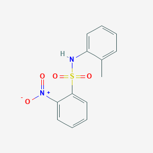 molecular formula C13H12N2O4S B3341990 Benzenesulfonamide, N-(2-methylphenyl)-2-nitro- CAS No. 117561-93-0