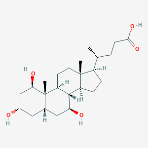 molecular formula C24H40O5 B033420 1beta,3alpha,7beta-Trihydroxy-5beta-cholan-24-oic Acid CAS No. 108179-87-9