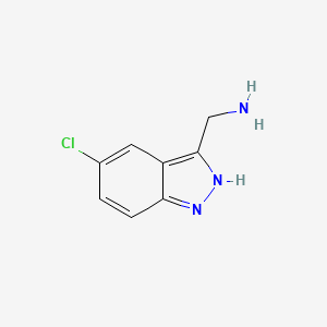 molecular formula C8H8ClN3 B3342007 (5-氯-1H-吲唑-3-基)甲胺 CAS No. 118511-97-0
