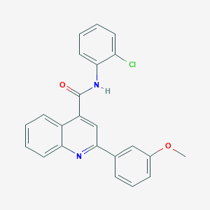molecular formula C23H17ClN2O2 B334201 N-(2-chlorophenyl)-2-(3-methoxyphenyl)quinoline-4-carboxamide 