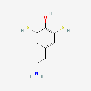 molecular formula C8H11NOS2 B3342013 4-(2-Aminoethyl)-2,6-bis(sulfanyl)phenol CAS No. 1185163-80-7