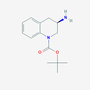 molecular formula C14H20N2O2 B3342028 (R)-3-氨基-3,4-二氢-2H-喹啉-1-羧酸叔丁酯 CAS No. 1187933-31-8