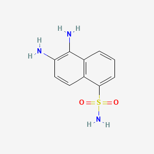 molecular formula C10H11N3O2S B3342036 1-Naphthalenesulfonamide, 5,6-diamino- CAS No. 118876-56-5