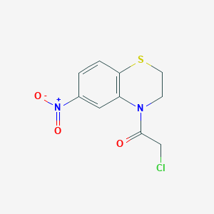 molecular formula C10H9ClN2O3S B3342061 2-Chloro-1-(6-nitro-2H-benzo[b][1,4]thiazin-4(3H)-yl)ethanone CAS No. 1202773-87-2