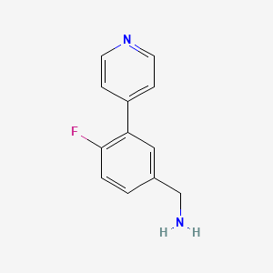 molecular formula C12H11FN2 B3342063 (4-Fluoro-3-pyridin-4-ylphenyl)methanamine CAS No. 1208977-20-1