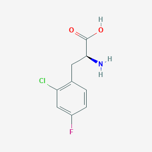 molecular formula C9H9ClFNO2 B3342071 (S)-2-Amino-3-(2-chloro-4-fluorophenyl)propanoic acid CAS No. 1213560-44-1