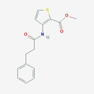 molecular formula C15H15NO3S B334211 Methyl 3-(3-phenylpropanamido)thiophene-2-carboxylate 