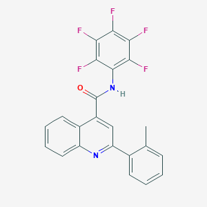 molecular formula C23H13F5N2O B334212 2-(2-methylphenyl)-N-(pentafluorophenyl)quinoline-4-carboxamide 