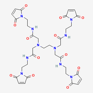 molecular formula C34H40N10O12 B3342120 2-[2-[Bis[2-[2-(2,5-dioxopyrrol-1-yl)ethylamino]-2-oxoethyl]amino]ethyl-[2-[2-(2,5-dioxopyrrol-1-yl)ethylamino]-2-oxoethyl]amino]-N-[2-(2,5-dioxopyrrol-1-yl)ethyl]acetamide CAS No. 1246816-47-6