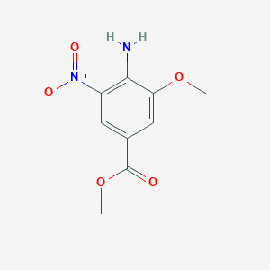 molecular formula C9H10N2O5 B3342132 Methyl 4-amino-3-methoxy-5-nitrobenzoate CAS No. 1260793-40-5