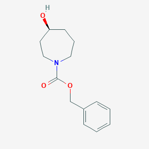 molecular formula C14H19NO3 B3342159 (4S)-N-Cbz-4-hydroxy-azepane CAS No. 1292324-55-0