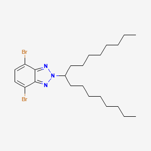 molecular formula C23H37Br2N3 B3342174 4,7-Dibromo-2-(heptadecan-9-yl)-2H-benzo[d][1,2,3]triazole CAS No. 1312118-15-2