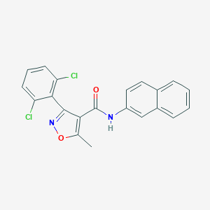 molecular formula C21H14Cl2N2O2 B334218 3-(2,6-dichlorophenyl)-5-methyl-N-(2-naphthyl)-4-isoxazolecarboxamide 