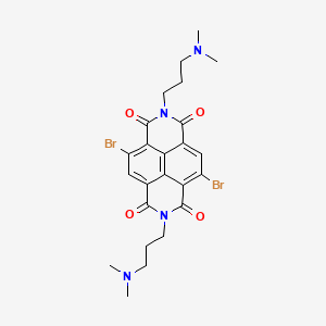 molecular formula C24H26Br2N4O4 B3342221 4,9-dibromo-2,7-bis(3-(dimethylamino)propyl)benzo[lmn][3,8]phenanthroline-1,3,6,8(2H,7H)-tetraone CAS No. 1375748-41-6