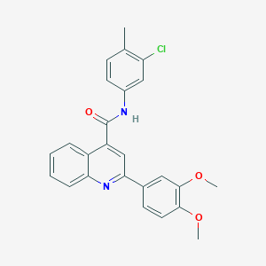 molecular formula C25H21ClN2O3 B334223 N-(3-chloro-4-methylphenyl)-2-(3,4-dimethoxyphenyl)quinoline-4-carboxamide 
