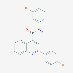 molecular formula C22H14Br2N2O B334229 N-(3-bromophenyl)-2-(4-bromophenyl)quinoline-4-carboxamide 