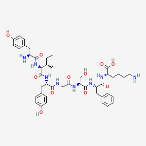 molecular formula C44H60N8O11 B3342299 H-Tyr-Ile-Tyr-Gly-Ser-Phe-Lys-OH CAS No. 165190-42-1