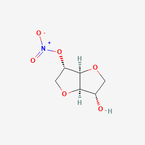 molecular formula C6H9NO6 B3342304 [(3S,3aR,6S,6aS)-3-hydroxy-2,3,3a,5,6,6a-hexahydrofuro[3,2-b]furan-6-yl] nitrate CAS No. 16908-91-1