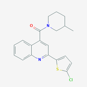 molecular formula C20H19ClN2OS B334233 2-(5-Chloro-2-thienyl)-4-[(3-methyl-1-piperidinyl)carbonyl]quinoline 