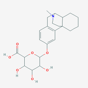 molecular formula C23H31NO7 B3342355 3,4,5-Trihydroxy-6-[(17-methyl-17-azatetracyclo[7.5.3.01,10.02,7]heptadeca-2(7),3,5-trien-4-yl)oxy]oxane-2-carboxylic acid CAS No. 19153-87-8