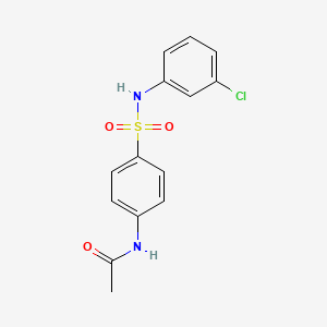 molecular formula C14H13ClN2O3S B3342374 N-{4-[(3-氯苯基)磺酰基]苯基}乙酰胺 CAS No. 19837-98-0
