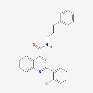 molecular formula C25H21ClN2O B334239 2-(2-chlorophenyl)-N-(3-phenylpropyl)quinoline-4-carboxamide 