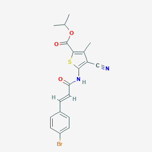 Isopropyl 5-{[3-(4-bromophenyl)acryloyl]amino}-4-cyano-3-methyl-2-thiophenecarboxylate